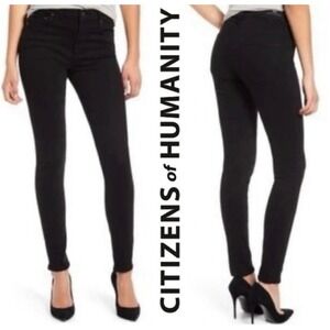 Citizens of Humanity Avedon Skinny Jeans Black 26 Mid Rise Stretch